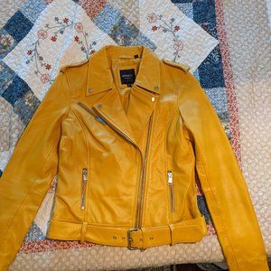 Barney's yellow leather jacket